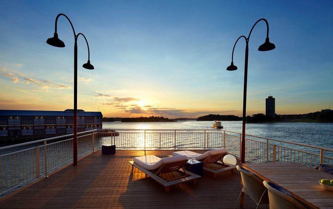 Soak up our iconic sunsets on the pier, or from your own private balcony with friends